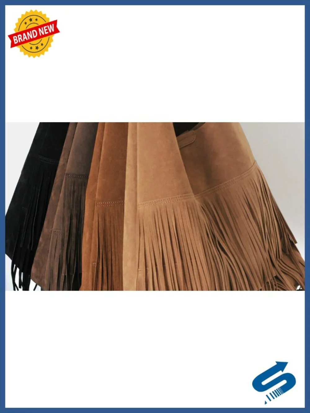 Tassel Faux Suede Hobo Bag Fringe Shoulder Handbag